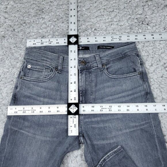 7 For All Mankind Jeans Gray Italian Fabric Stretch Bootcut Women's Size 28 - Picture 7 of 8